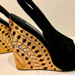 Ivy Kirzhner Black Wedge Sandal